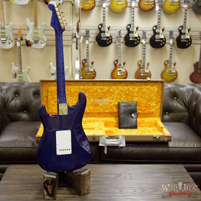 Fender Custom Shop Masterbuilt Yuriy Shishkov 1960 Stratocaster HSS Flame Maple Top AAA Birdseye Neck Royal Blue - Image 14