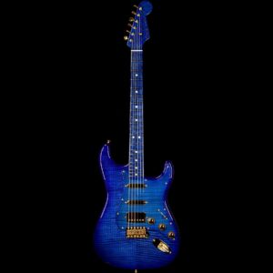 Fender Custom Shop Masterbuilt Yuriy Shishkov 1960 Stratocaster HSS Flame Maple Top AAA Birdseye Neck Royal Blue - Image 5
