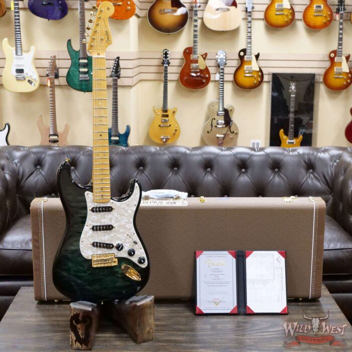 Fender Custom Shop Yuriy Shishkov Masterbuilt 1960 Stratocaster NOS Quilt Maple Top Emerald Green Burst - Image 6