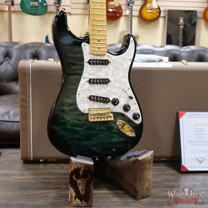 Fender Custom Shop Yuriy Shishkov Masterbuilt 1960 Stratocaster NOS Quilt Maple Top Emerald Green Burst - Image 8