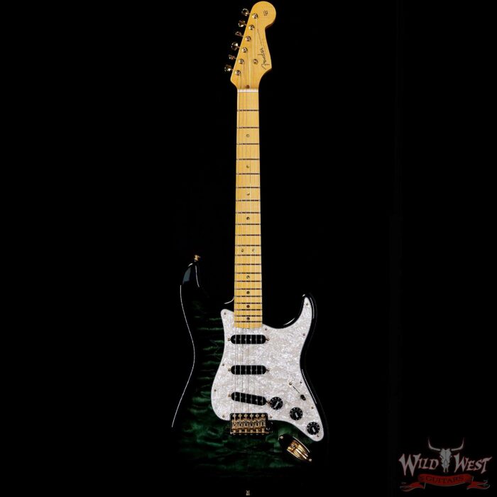 Fender Custom Shop Yuriy Shishkov Masterbuilt 1960 Stratocaster NOS Quilt Maple Top Emerald Green Burst - Image 3