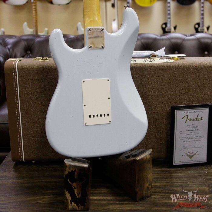 Fender Custom Shop Masterbuilt Yuriy Shishkov 1961 Stratocaster Journeyman Relic Brazilian Rosewood Board Sonic Blue - Image 14