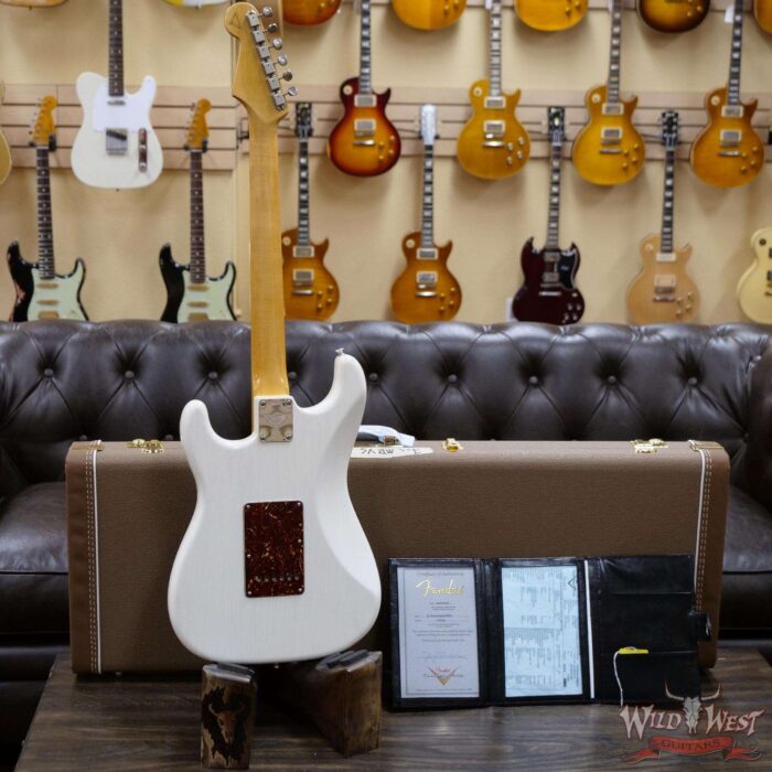 Fender Custom Shop Yuriy Shishkov Masterbuilt 1963 Stratocaster Journeyman Relic AAA Rosewood Fingerboard Aged Arctic White - Image 11