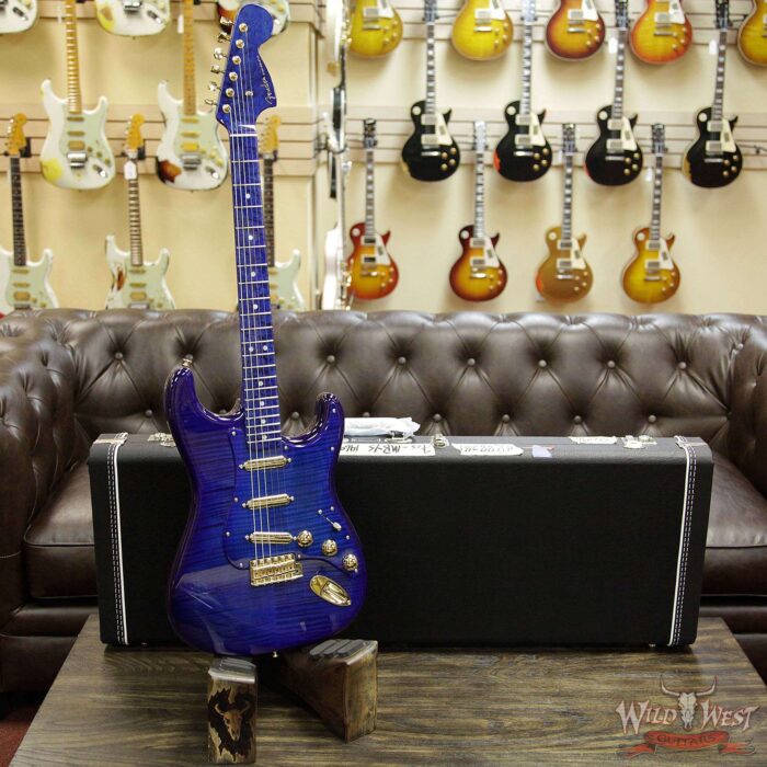 Fender Custom Shop Masterbuilt Yuriy Shishkov 1969 Stratocaster NOS Flame Top Birdseye Nk Royal Blue - Image 12