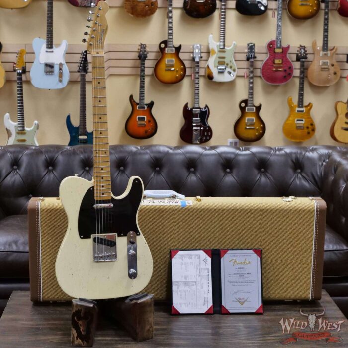 Fender Custom Shop Yuriy Shishkov Masterbuilt 50’s Telecaster Josefina Hand-Wound Pickups Closet Classic Vintage White - Image 6