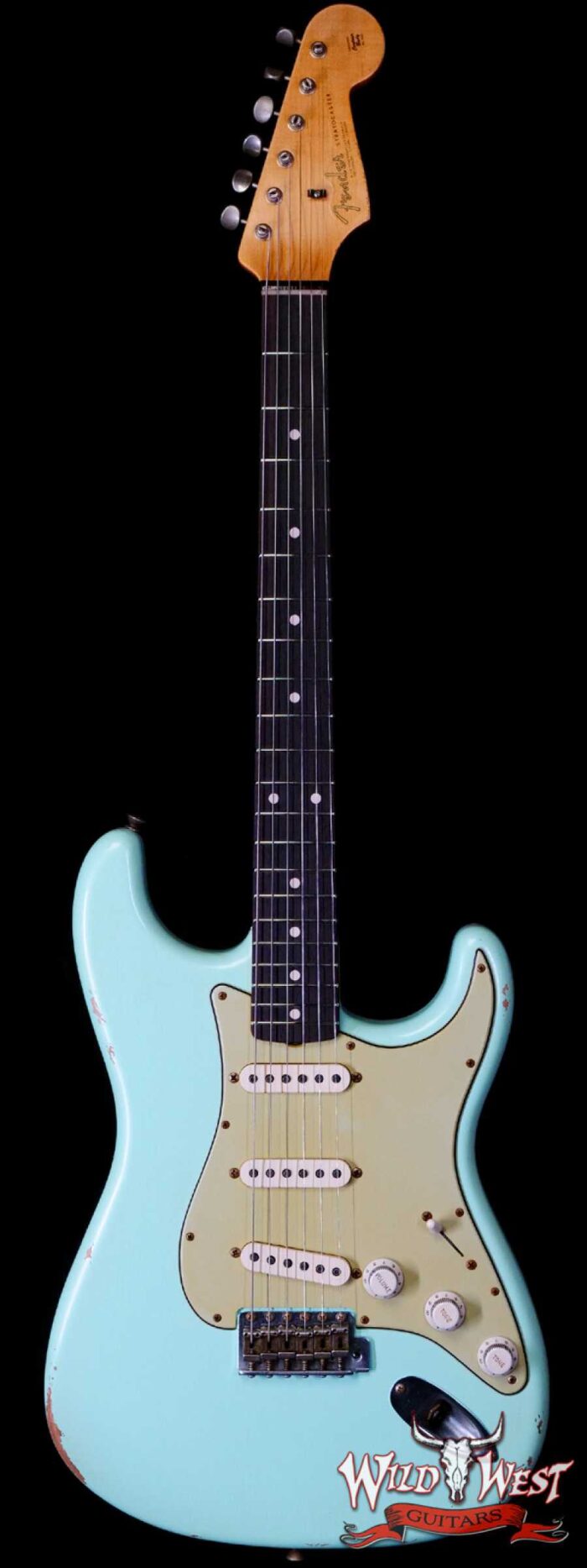 Fender Custom Shop Yuriy Shishkov Masterbuilt 1963 Stratocaster Relic Surf Green - Image 1