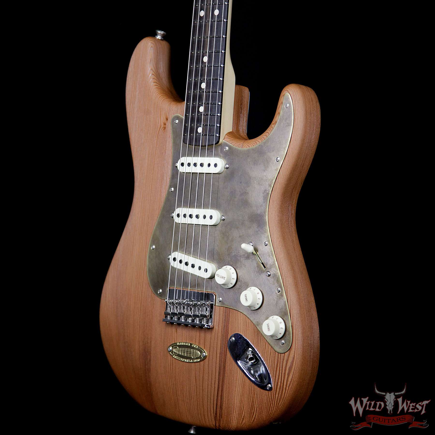 fendercs-mbys-airfieldstratcc-ys2867-br__wwg.jpg Fender Custom Shop Yuriy Shishkov Masterbuilt Airfield Stratocaster Closet Classic Reclaimed Redwood from Hangar One Zeppelin Storage - Image 2