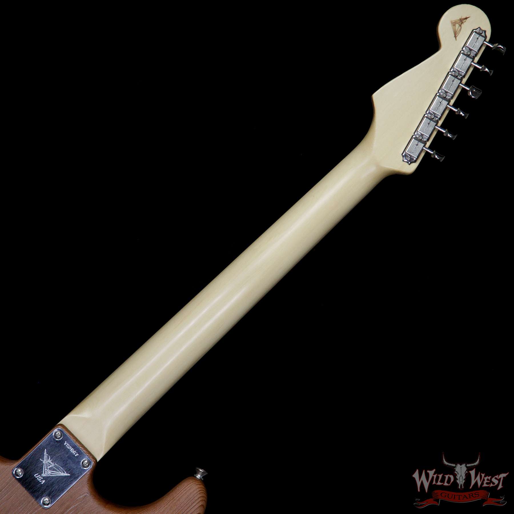 fendercs-mbys-airfieldstratcc-ys2867-nb__wwg.jpg Fender Custom Shop Yuriy Shishkov Masterbuilt Airfield Stratocaster Closet Classic Reclaimed Redwood from Hangar One Zeppelin Storage - Image 10