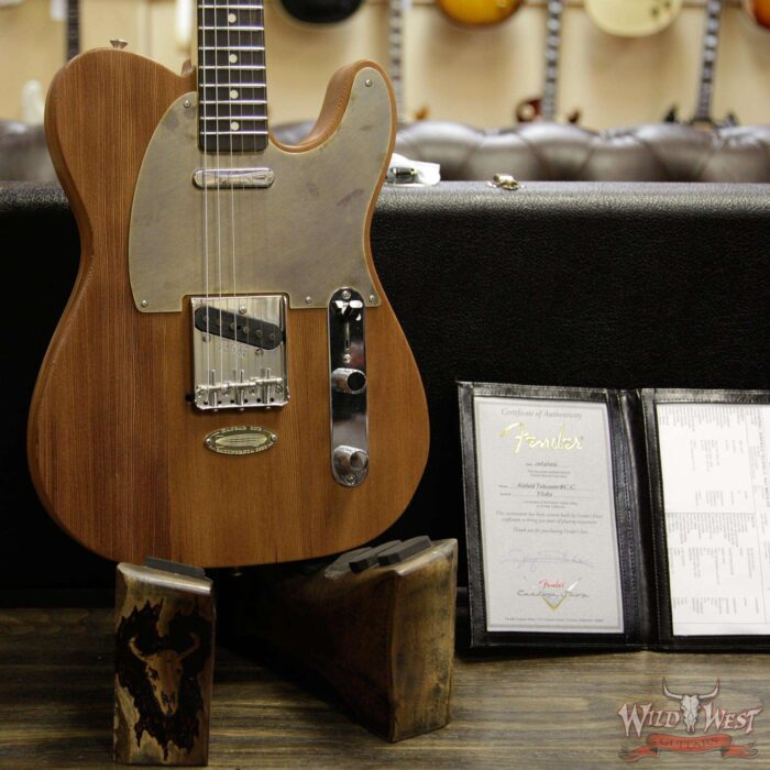 Fender Custom Shop Yuriy Shishkov Masterbuilt Airfield Telecaster Closet Classic Reclaimed Redwood from Hangar One Zeppelin Storage - Image 12