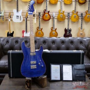 Fender Custom Shop Yuriy Shishkov Masterbuilt Custom Stratocaster Carved AAA Flame Maple Top Blue Transparent TV Jones Magna’Tron PUs - Image 5