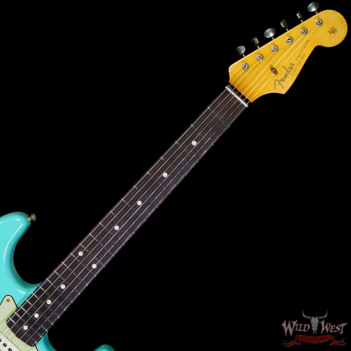Fender Custom Shop Yuriy Shishkov Masterbuilt 1963 Stratocaster Relic Sea Foam Green 7.30 LBS - Image 4