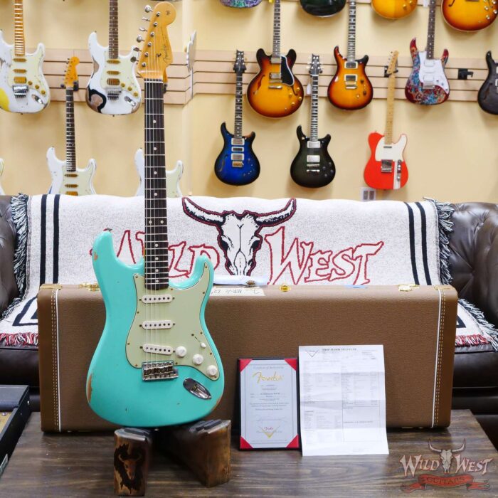 Fender Custom Shop Yuriy Shishkov Masterbuilt 1963 Stratocaster Relic Sea Foam Green 7.30 LBS - Image 6