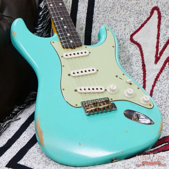 Fender Custom Shop Yuriy Shishkov Masterbuilt 1963 Stratocaster Relic Sea Foam Green 7.30 LBS - Image 8
