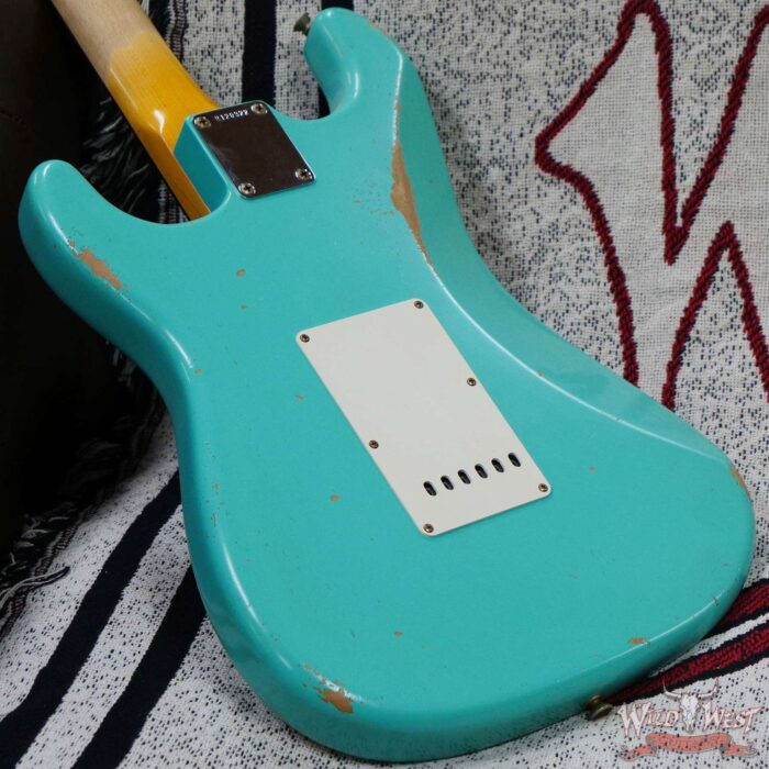 Fender Custom Shop Yuriy Shishkov Masterbuilt 1963 Stratocaster Relic Sea Foam Green 7.30 LBS - Image 12