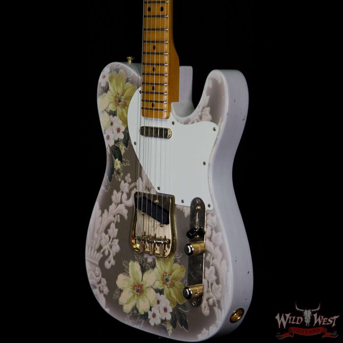 Fender Custom Shop Yuriy Shishkov Masterbuilt Retro Decor Telecaster Journeyman Relic Authentic 1930’s Wallpaper w/Damask Motif - Image 2