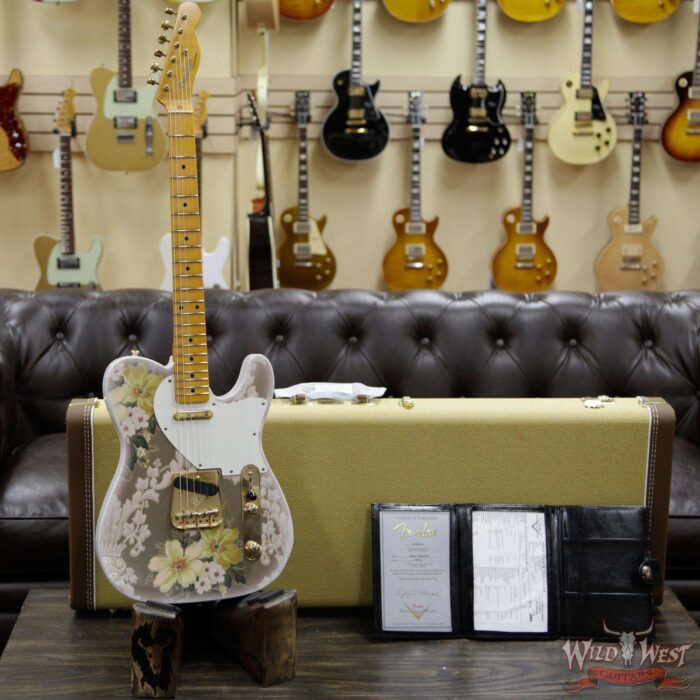 Fender Custom Shop Yuriy Shishkov Masterbuilt Retro Decor Telecaster Journeyman Relic Authentic 1930’s Wallpaper w/Damask Motif - Image 8