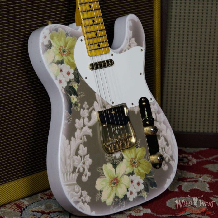 Fender Custom Shop Yuriy Shishkov Masterbuilt Retro Decor Telecaster Journeyman Relic Authentic 1930’s Wallpaper w/Damask Motif - Image 9