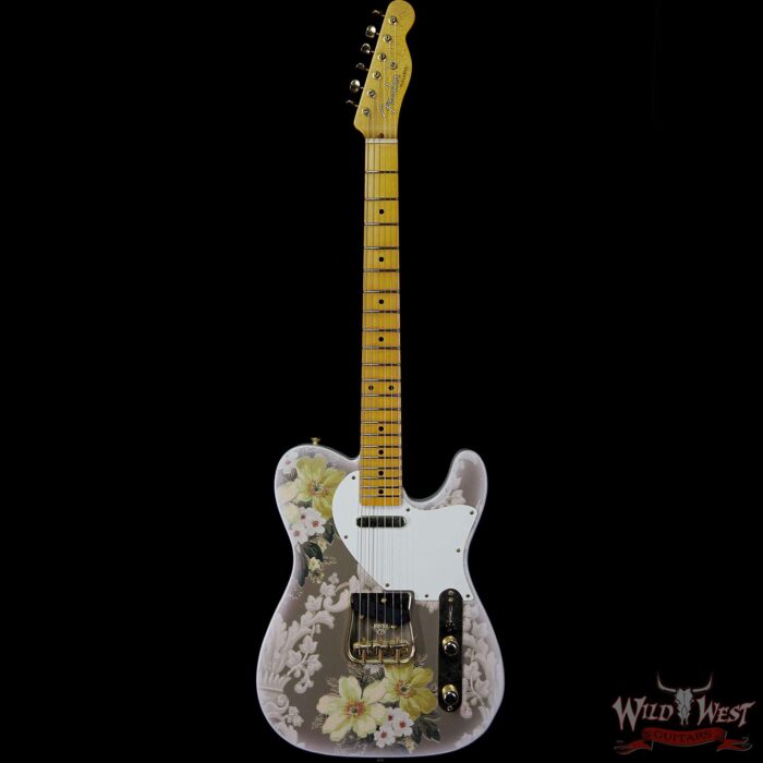Fender Custom Shop Yuriy Shishkov Masterbuilt Retro Decor Telecaster Journeyman Relic Authentic 1930’s Wallpaper w/Damask Motif - Image 3