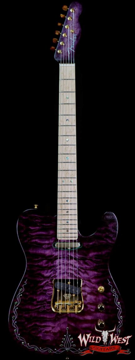 Fender Custom Shop Yuriy Shishkov Masterbuilt Prestige Leaves of Tears Telecaster NOS Josefina Hand-Wound Pickups Purple Sunburst