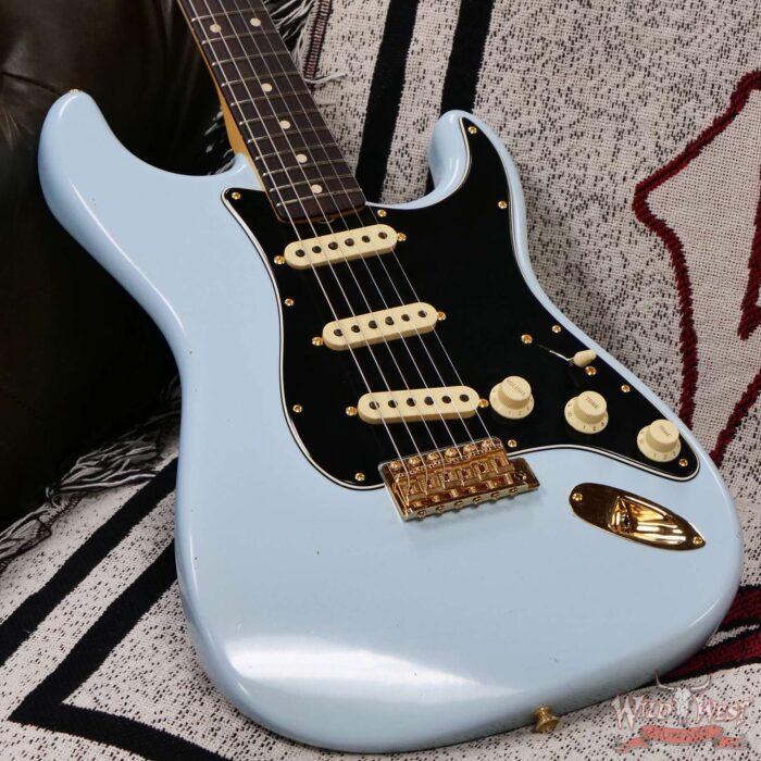 Fender Custom Shop Yuriy Shishkov Masterbuilt 60’s Stratocaster Josefina Hand-Wound Pickups Journeyman Relic Sonic Blue 7.65 lbs - Image 8