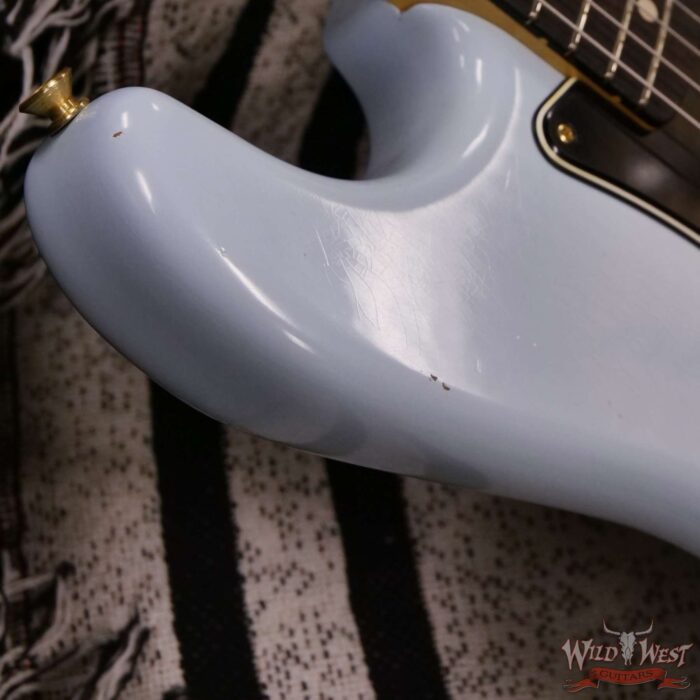 Fender Custom Shop Yuriy Shishkov Masterbuilt 60’s Stratocaster Josefina Hand-Wound Pickups Journeyman Relic Sonic Blue 7.65 lbs - Image 9