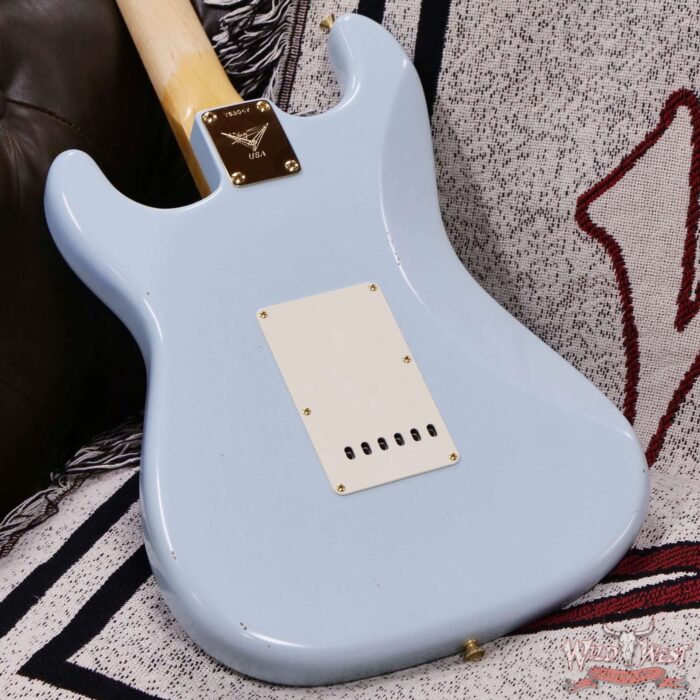 Fender Custom Shop Yuriy Shishkov Masterbuilt 60’s Stratocaster Josefina Hand-Wound Pickups Journeyman Relic Sonic Blue 7.65 lbs - Image 12