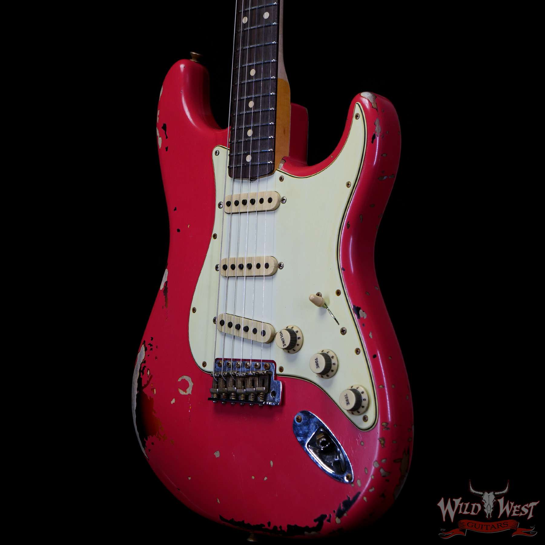 fendercs-michaeklandau63strat-r117085-br__wwg.jpg Fender Custom Shop Michael Landau Signature 1963 Stratocaster Rosewood Board Fiesta Red over 3-Color Sunburst - Image 2