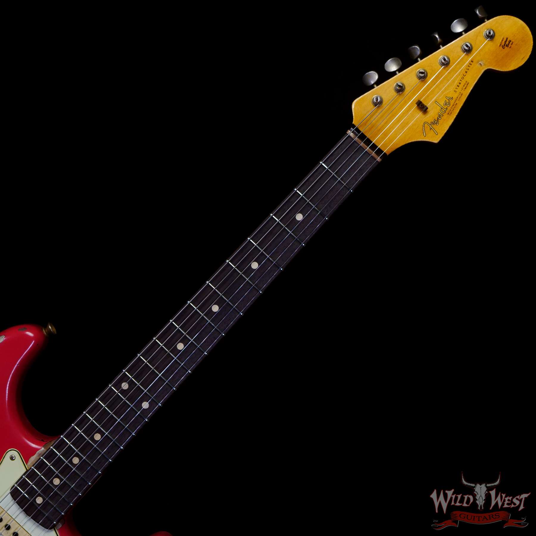 fendercs-michaeklandau63strat-r117085-c2__wwg.jpg Fender Custom Shop Michael Landau Signature 1963 Stratocaster Rosewood Board Fiesta Red over 3-Color Sunburst - Image 4