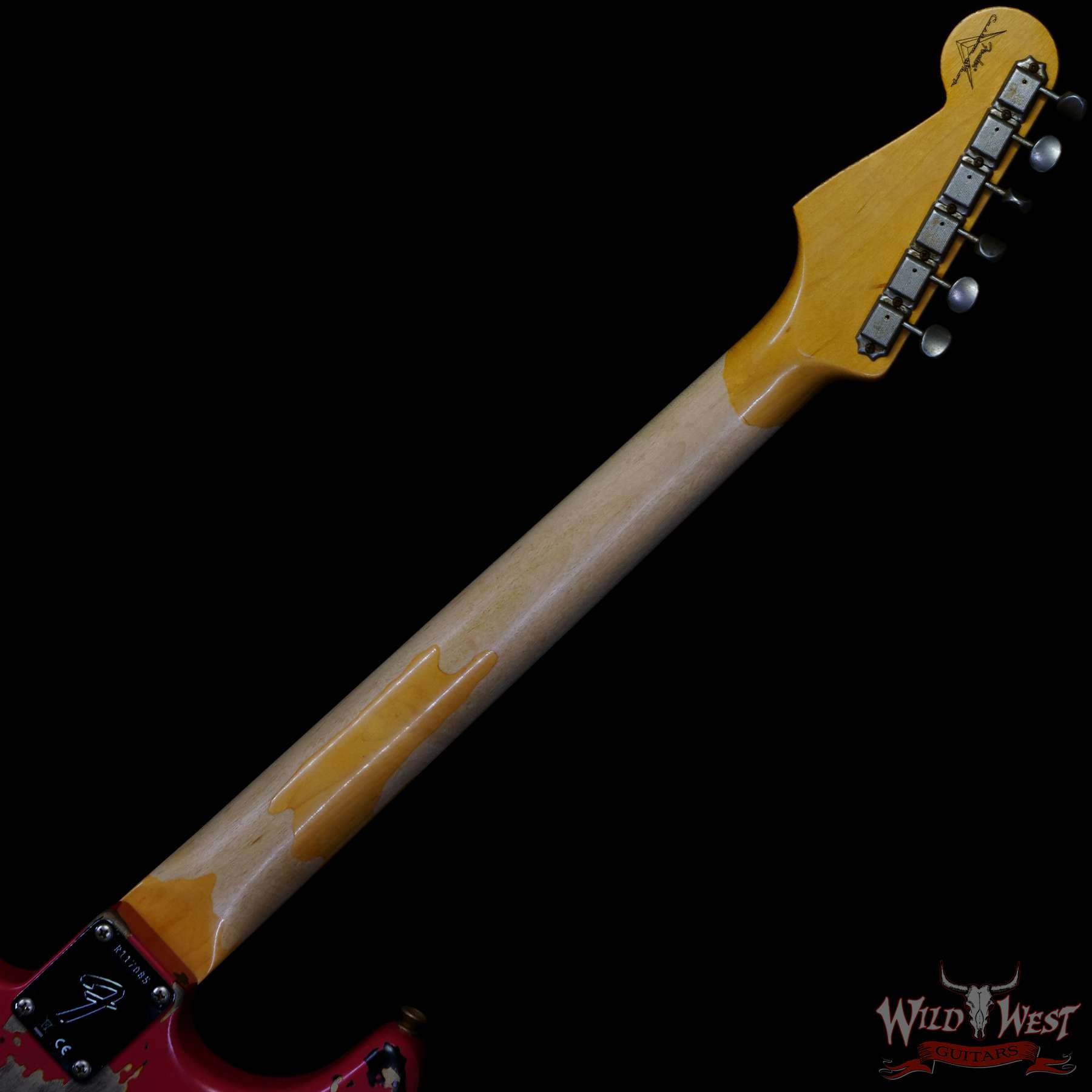 fendercs-michaeklandau63strat-r117085-c3__wwg.jpg Fender Custom Shop Michael Landau Signature 1963 Stratocaster Rosewood Board Fiesta Red over 3-Color Sunburst - Image 5