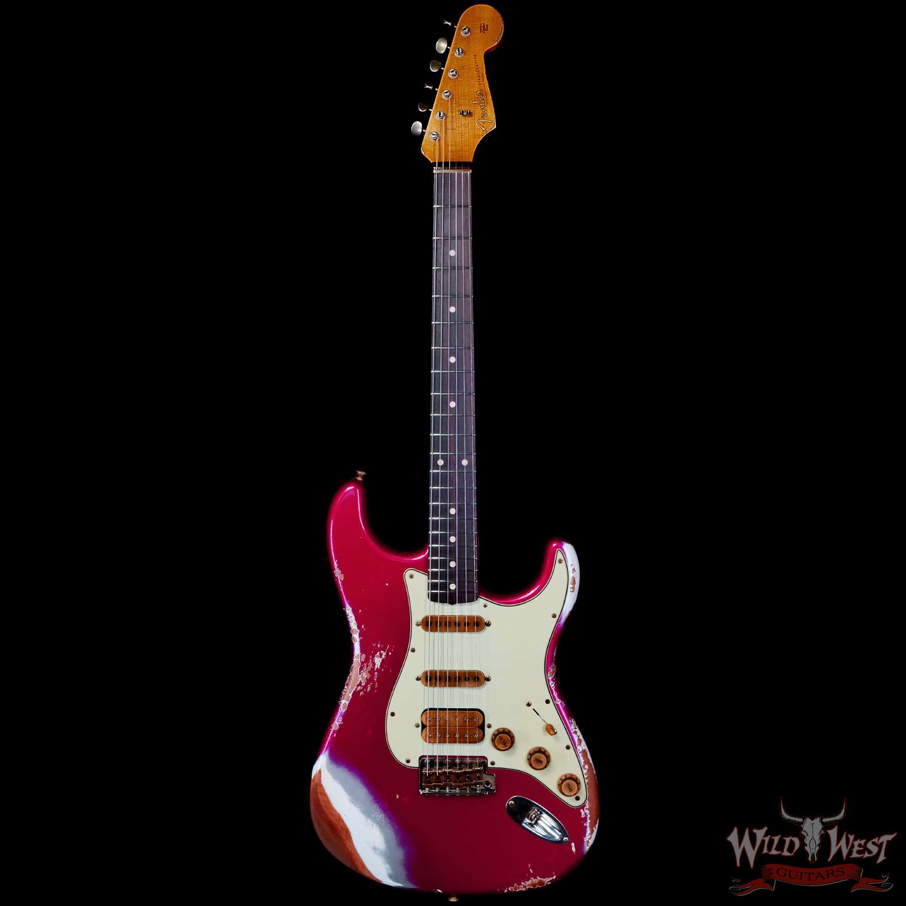 ギター Stratocaster Fender Fender Custom Shop Wild West Pink Lightning 2.0 Stratocaster
