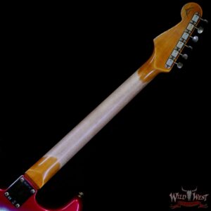 Fender Custom Shop Wild West Pink Lightning 2.0 Stratocaster HSS Rosewood Board 21 Frets Heavy Relic Lipstick Pink Metallic over Olympic White 7.95 LBS - Image 5