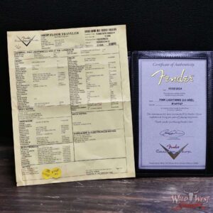 Fender Custom Shop Wild West Pink Lightning 2.0 Stratocaster HSS Rosewood Board 21 Frets Heavy Relic Lipstick Pink Metallic over Olympic White 7.95 LBS - Image 15