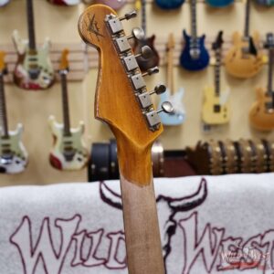 Fender Custom Shop Wild West Pink Lightning 2.0 Stratocaster HSS Rosewood Board 21 Frets Heavy Relic Lipstick Pink Metallic over Olympic White 7.95 LBS - Image 12