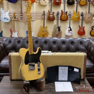 Fender Custom Shop Limited 50’s Pine Esquire Hand-Wound Pickup Super Heavy Relic Aged Nocaster Blonde 6.90 LBS - Image 6