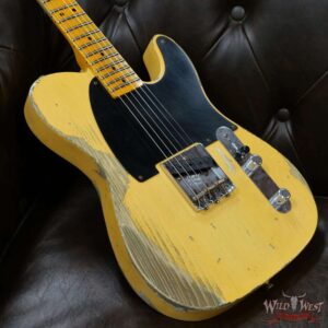 Fender Custom Shop Limited 50’s Pine Esquire Hand-Wound Pickup Super Heavy Relic Aged Nocaster Blonde 6.90 LBS - Image 8