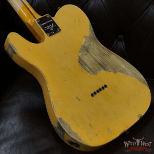 Fender Custom Shop Limited 50’s Pine Esquire Hand-Wound Pickup Super Heavy Relic Aged Nocaster Blonde 6.90 LBS - Image 11