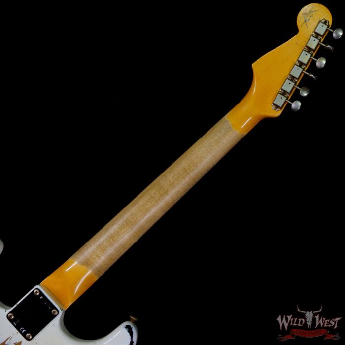 Fender Custom Shop Wild West White Lightning Stratocaster HSS Floyd Rose Rosewood Board 22 Frets Heavy Relic 3 Tone Sunburst - Image 5