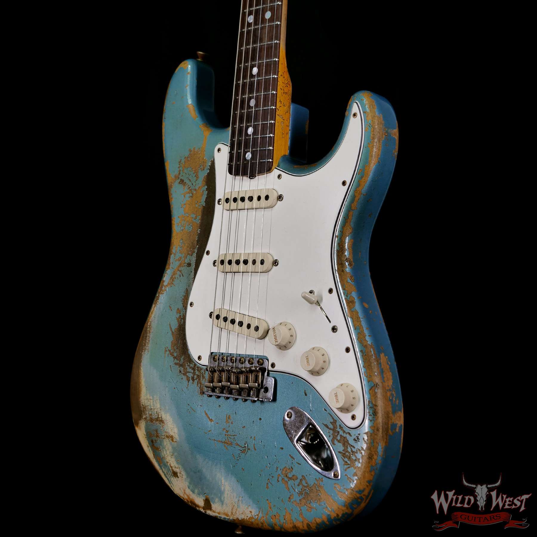 fendercs-r111581-br__wwg.jpg Fender Custom Shop 1969 Stratocaster Super Heavy Relic Reverse Matching Headstock Blue Agave - Image 2