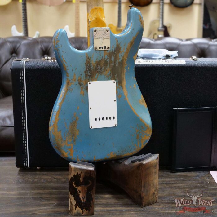 Fender Custom Shop 1969 Stratocaster Super Heavy Relic Reverse Matching Headstock Blue Agave - Image 12