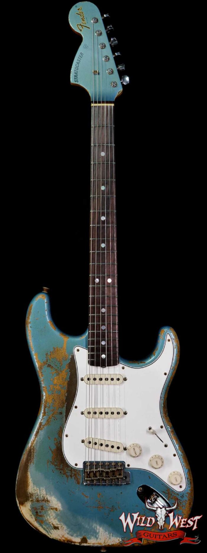 Fender Custom Shop 1969 Stratocaster Super Heavy Relic Reverse Matching Headstock Blue Agave - Image 1