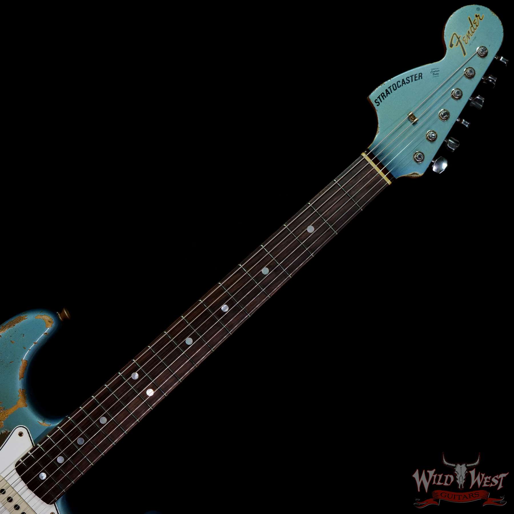 fendercs-r111581-nf__wwg.jpg Fender Custom Shop 1969 Stratocaster Super Heavy Relic Reverse Matching Headstock Blue Agave - Image 4