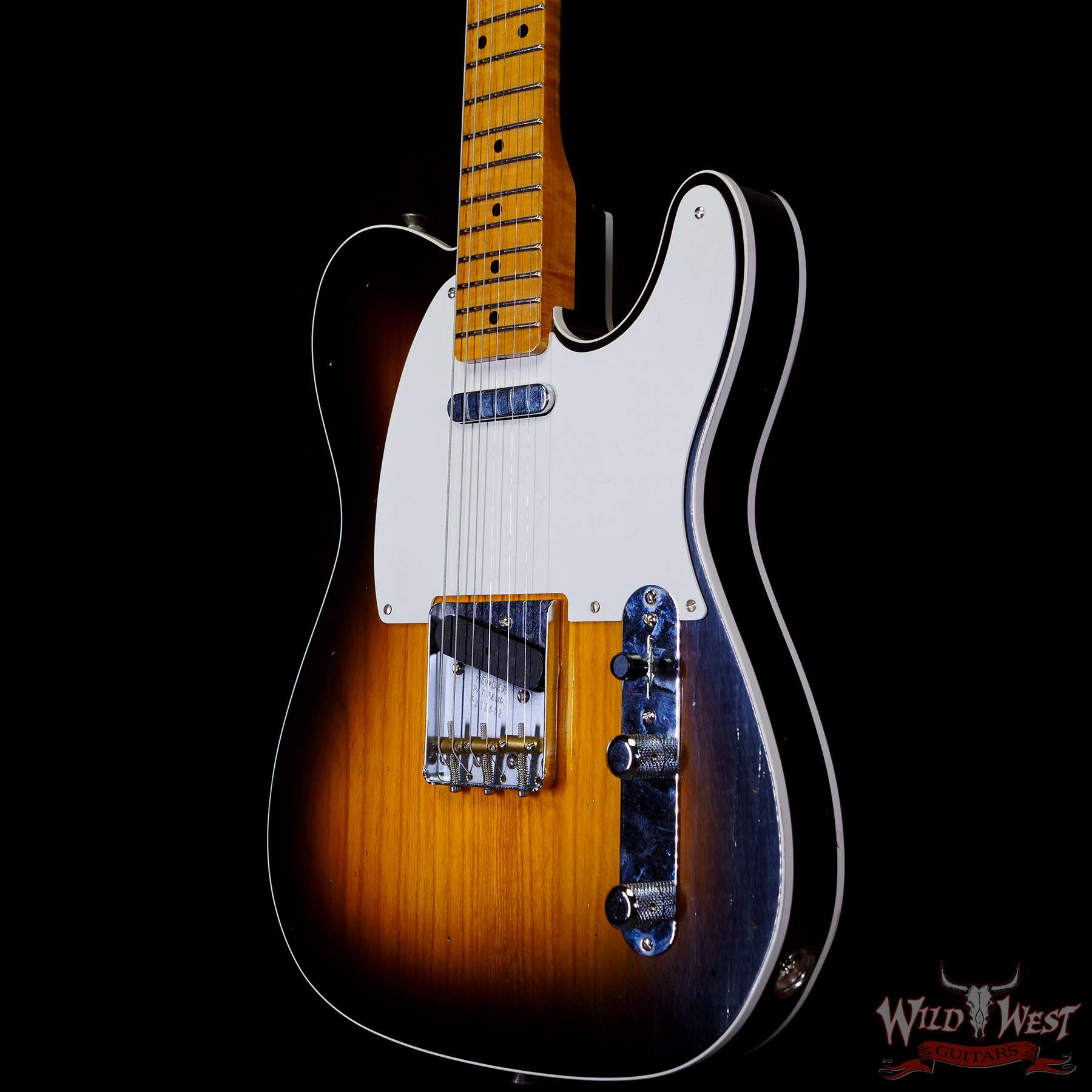 fendercs-r112692-br__wwg.jpg Fender Custom Shop Limited Edition ‘50s Telecaster Flame Maple Neck Hand-Wound Journeyman Relic 2 Tone Sunburst - Image 2