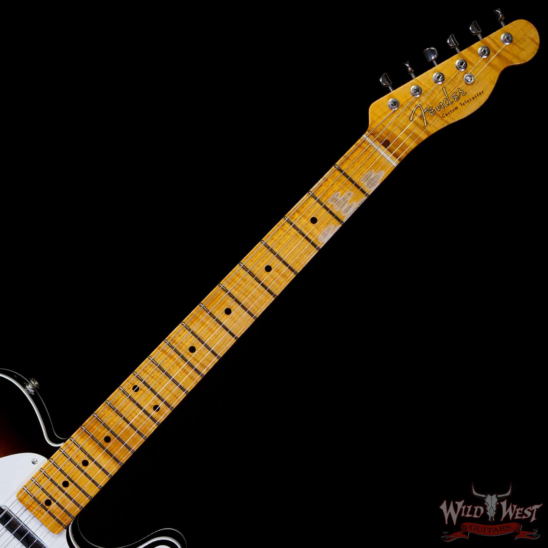 fendercs-r112692-c2__wwg.jpg Fender Custom Shop Limited Edition ‘50s Telecaster Flame Maple Neck Hand-Wound Journeyman Relic 2 Tone Sunburst - Image 4