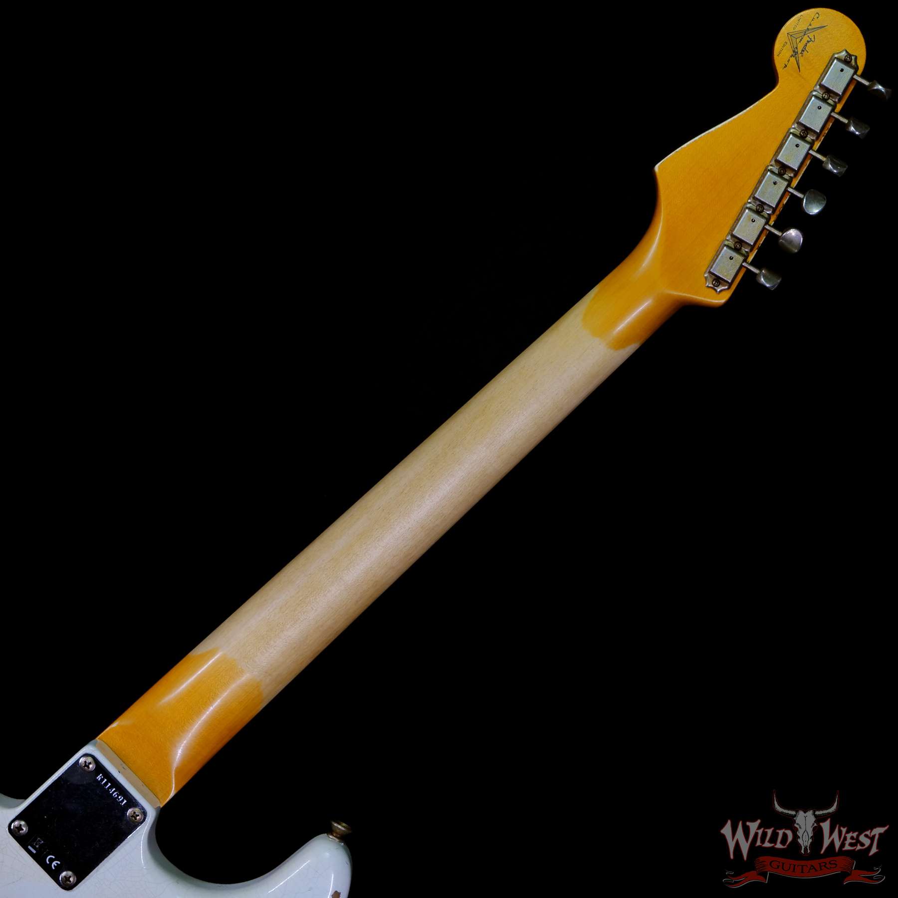 fendercs-r114691-c3__wwg.jpg Fender Custom Shop Wild West White Lightning Stratocaster HSS Floyd Rose Rosewood Board 22 Frets Heavy Relic Lake Placid Blue - Image 5