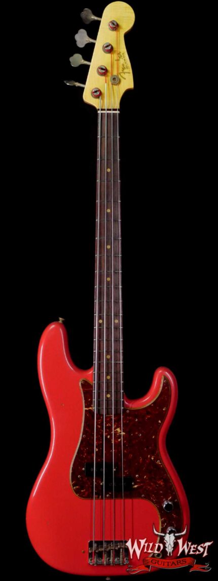 Fender Custom Shop Pino Palladino Signature Precision Bass P-Bass Rosewood Fingerboard Relic Fiesta Red over Desert Sand