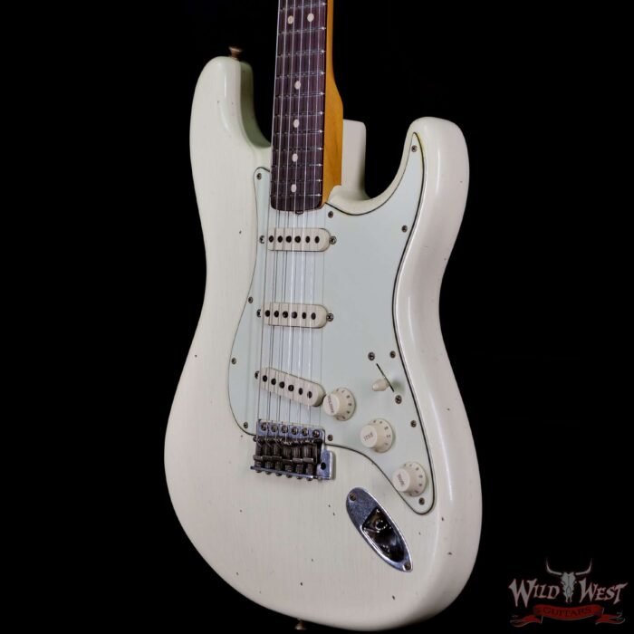 Fender Custom Shop 1963 Stratocaster Hand-Wound Pickups Journeyman Relic Vintage White - Image 2