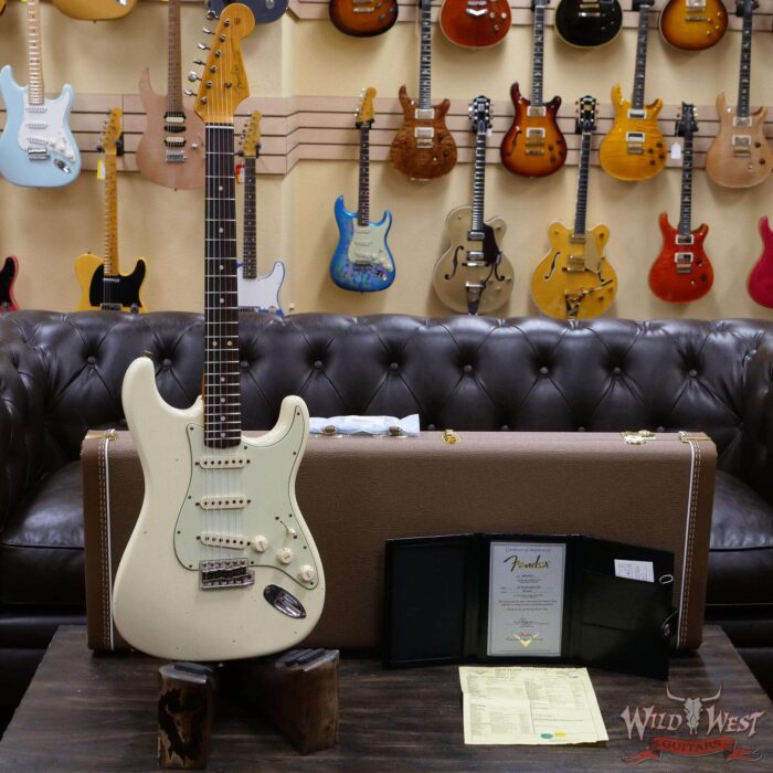 Fender Custom Shop 1963 Stratocaster Hand-Wound Pickups Journeyman Relic Vintage White - Image 6