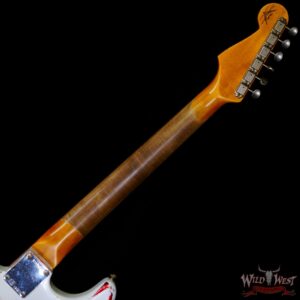 Fender Custom Shop Wild West White Lightning Stratocaster HSS Floyd Rose Rosewood Board 22 Frets Heavy Relic Candy Apple Red - Image 5