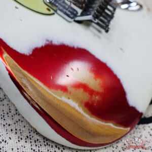 Fender Custom Shop Wild West White Lightning Stratocaster HSS Floyd Rose Rosewood Board 22 Frets Heavy Relic Candy Apple Red - Image 9