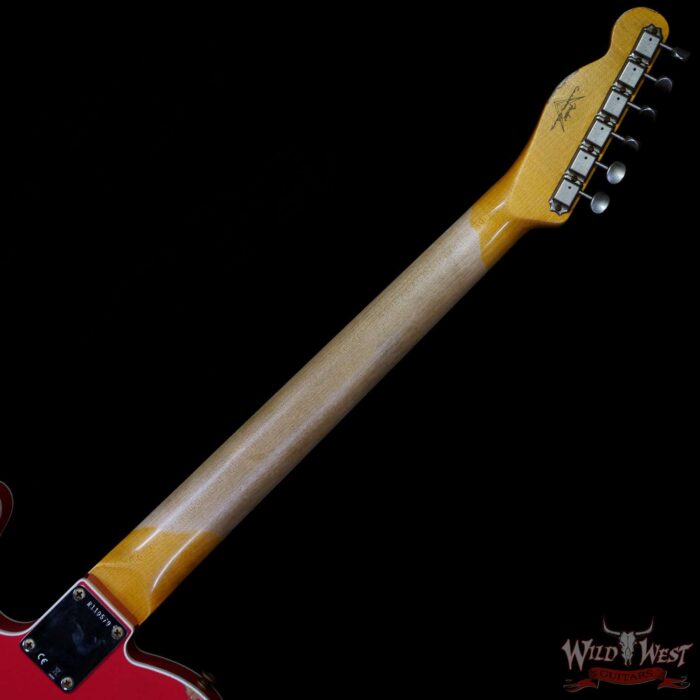 Fender Custom Shop 1962 Telecaster Custom Rosewood Slab Board Hand-Wound Pickups Heavy Relic Fiesta Red - Image 5